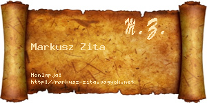 Markusz Zita névjegykártya